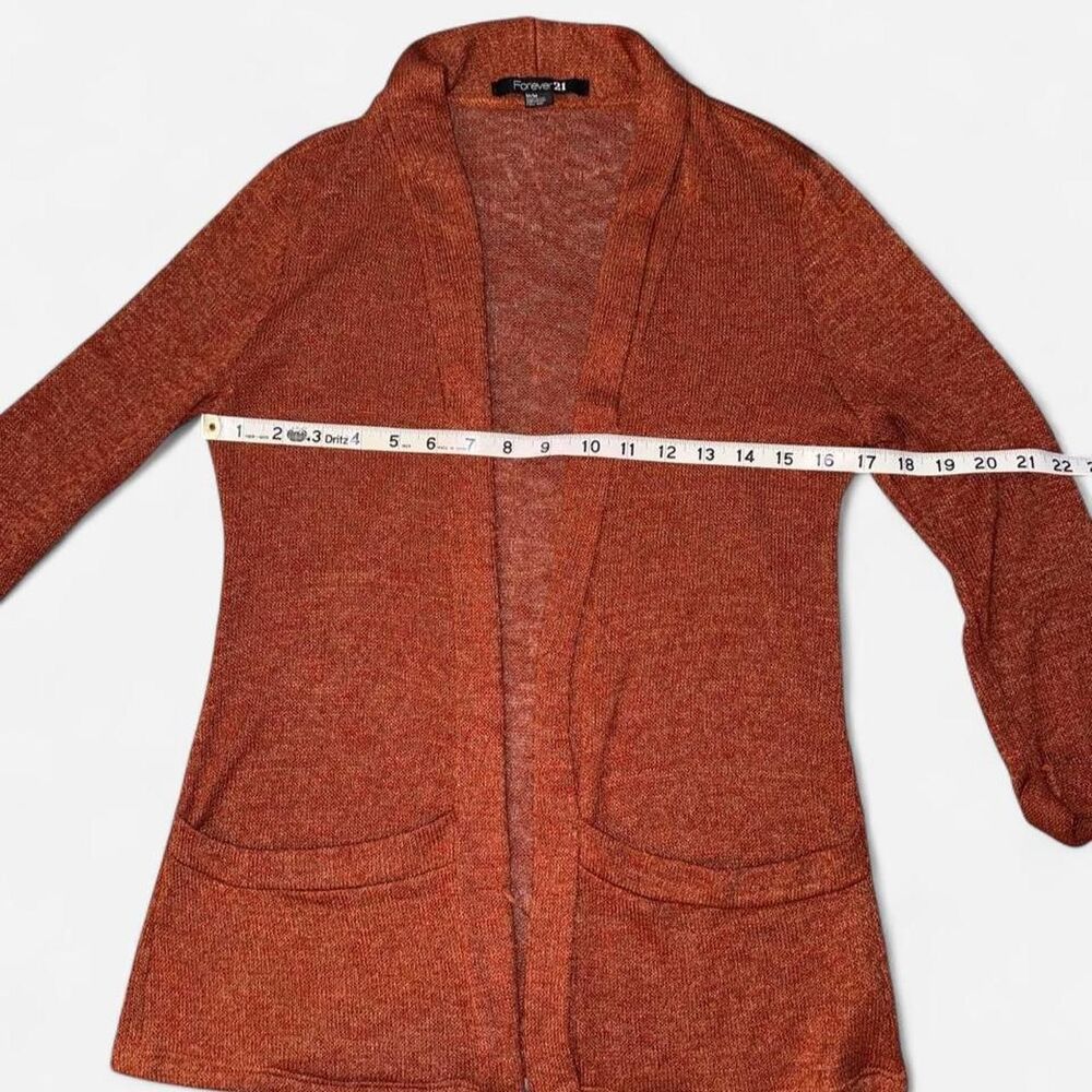 Burnt Orange Forever 21 Lightweight Cardigan, Size Medium - Picture 3 of 7